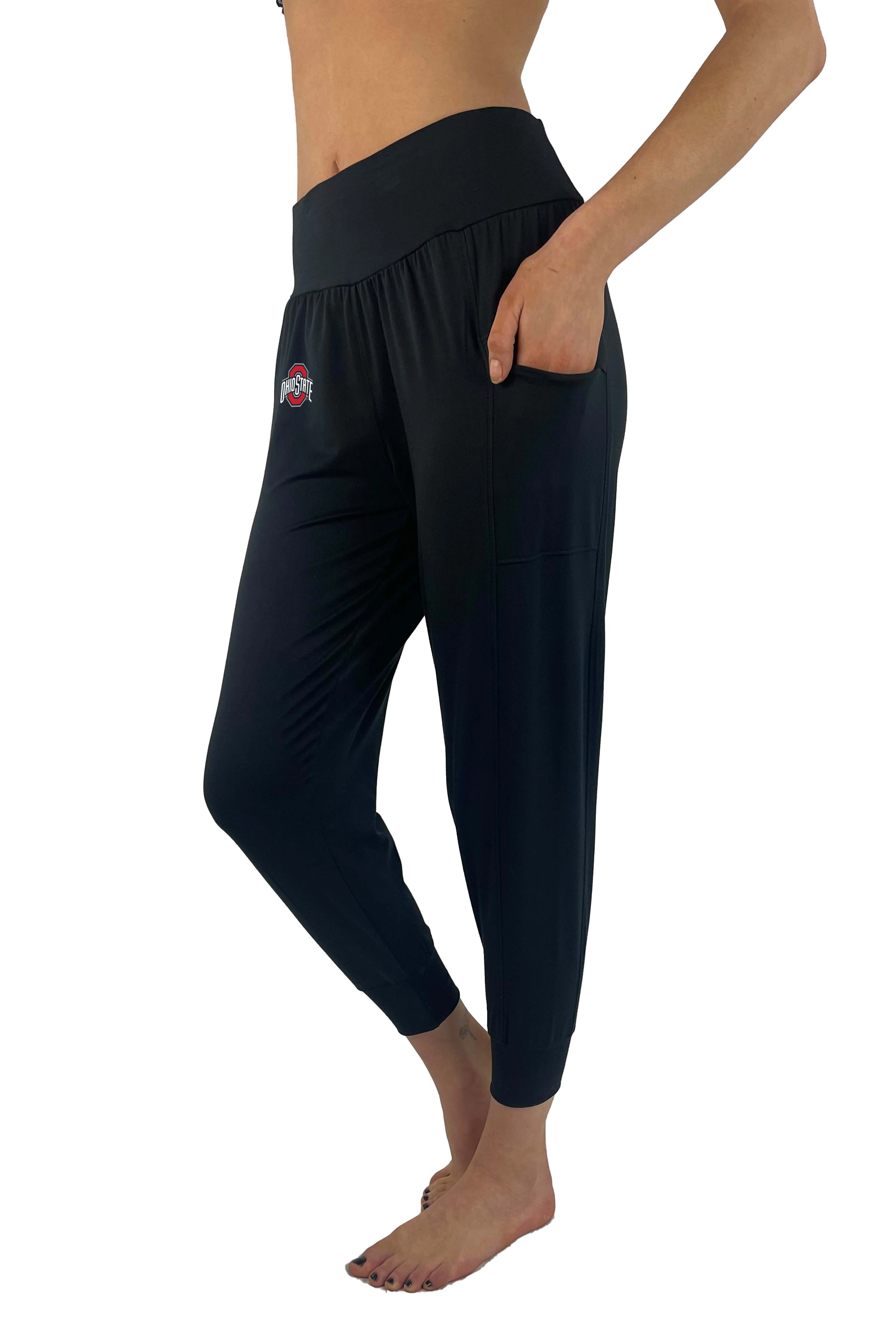 1401 -Women’s Ohio State University “Block O" Lightweight Cargo "Just Right" Jogger/ Black