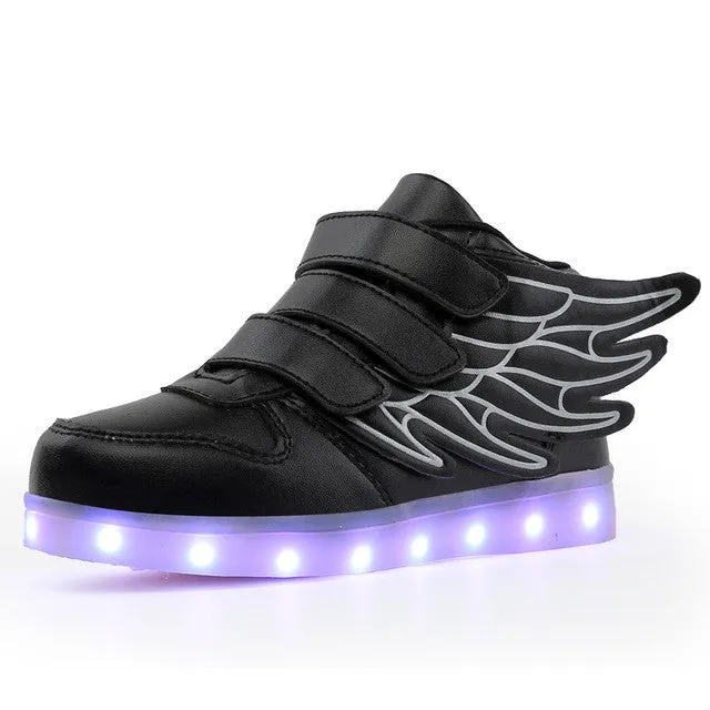 2017 Fashion LED luminous for kids children casual shoes glowing usb charging boys & girls sneaker with 7 colors light up new