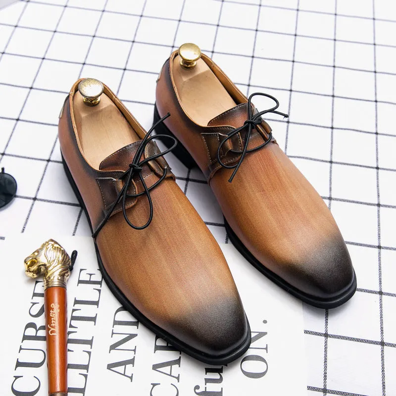 2024 Four Seasons Casual Men's Shoes 48 British Korean Youth Suit Brown Business Dress Large Size Men's Leather Shoes 47