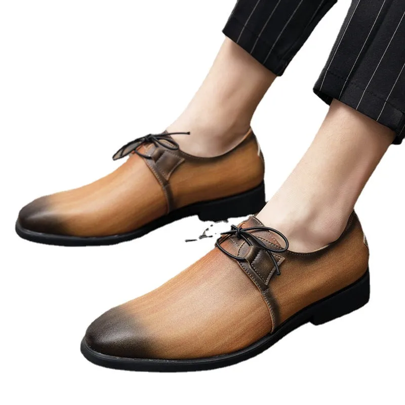 2024 Four Seasons Casual Men's Shoes 48 British Korean Youth Suit Brown Business Dress Large Size Men's Leather Shoes 47