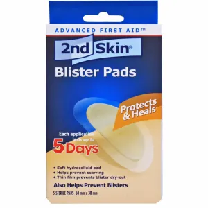 2nd Skin Blister Pads, Sterile 5 Count for Blisters, Bruises & Minor Cuts