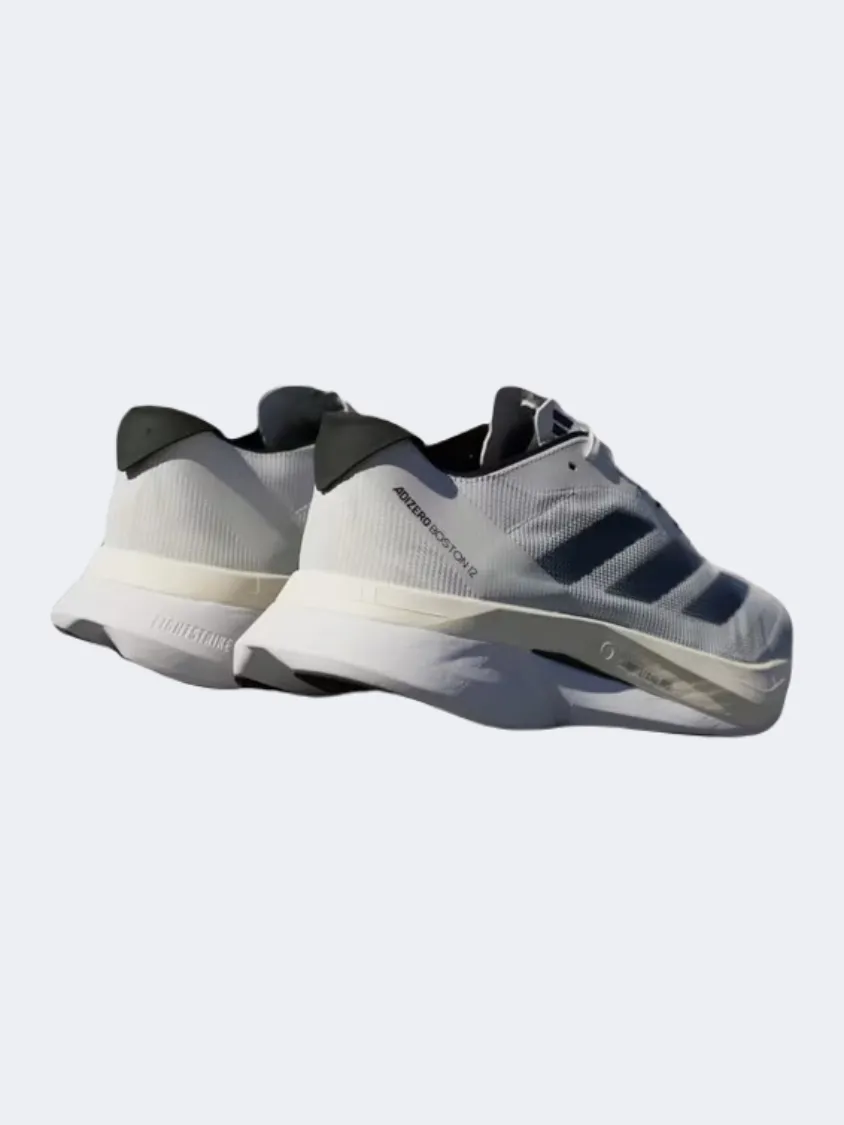 Adidas Adizero Boston 12 Men Running Shoes White/Black/Metallic