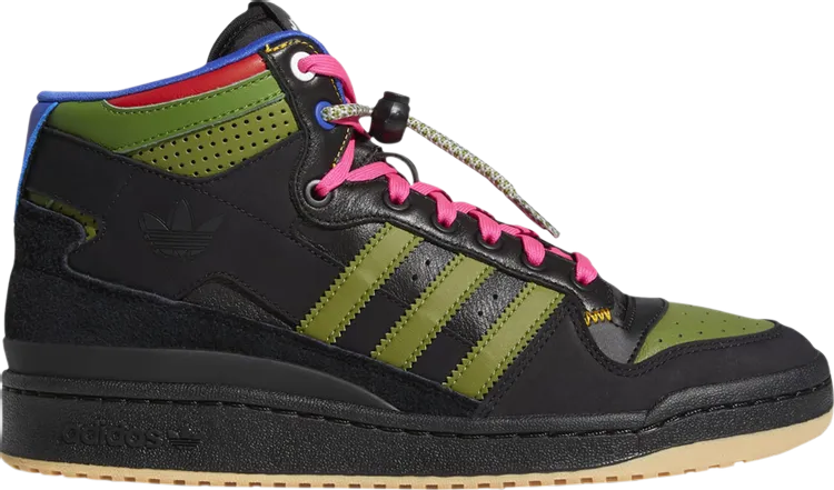 Adidas Hebru Brantley x Forum Mid RT 'Frogboy' Sneakers, Black