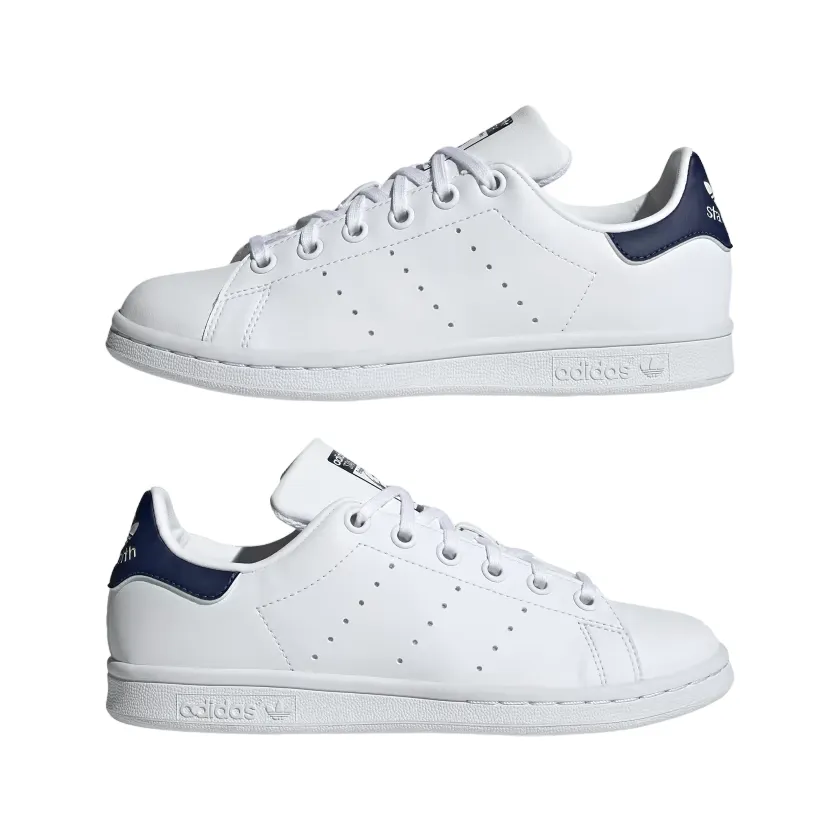 Adidas Originals scarpa sneakers da ragazzi Stan Smith H6821 bianco-blu