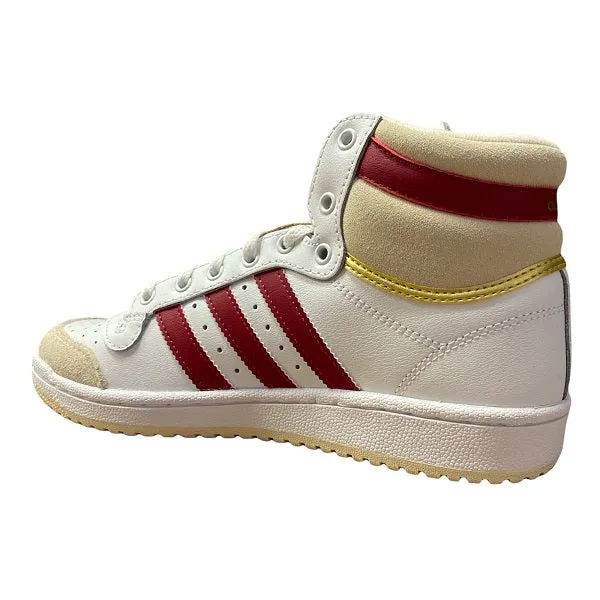 Adidas Originals sneakers alta da uomo Top Ten S24133 bianco-rosso-crema bianca