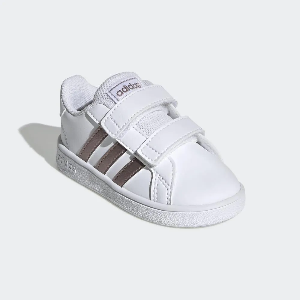 Adidas scarpa sneakers con strappo da bambino Grand Court I EF0116 bianco