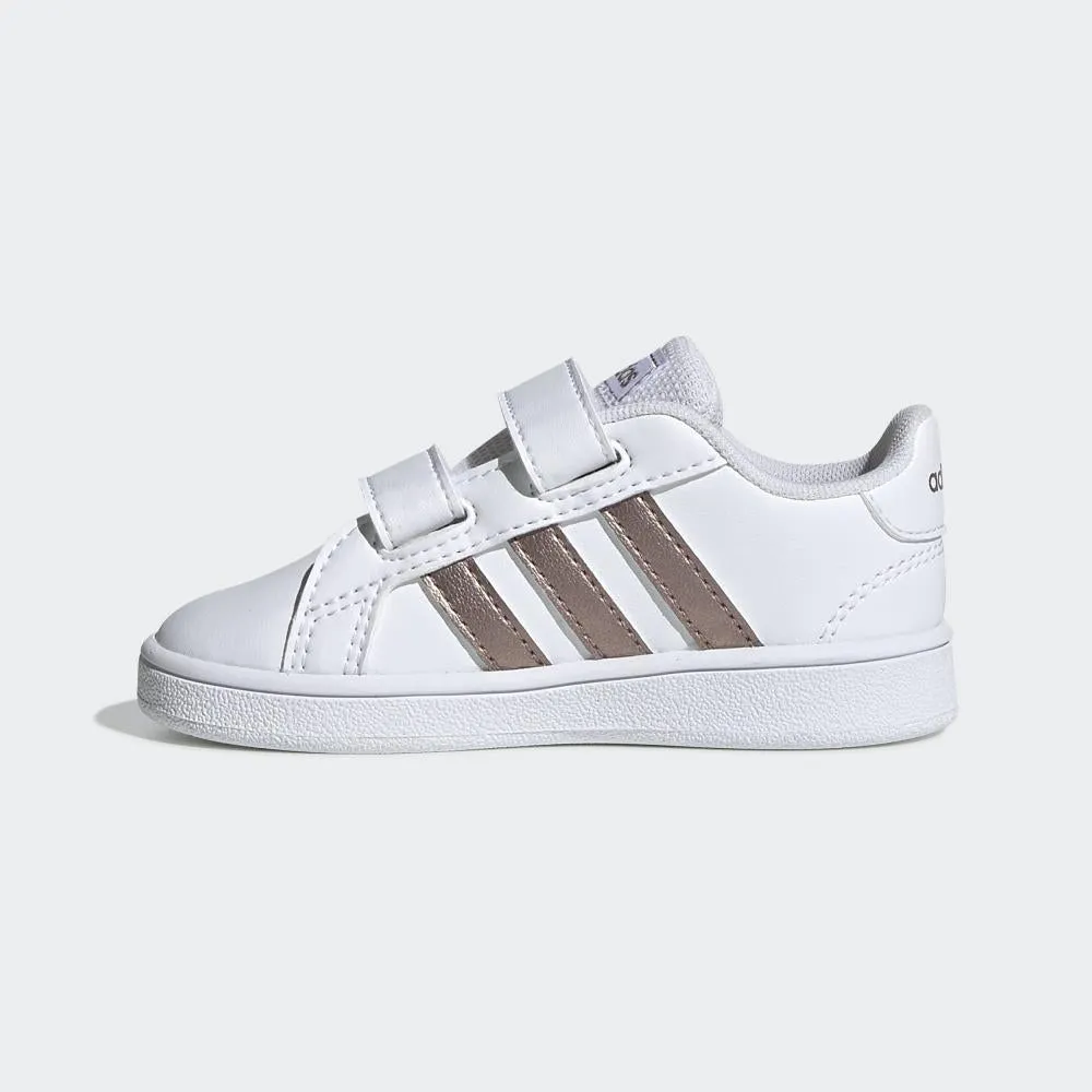 Adidas scarpa sneakers con strappo da bambino Grand Court I EF0116 bianco