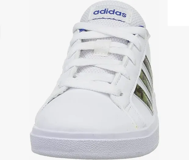 Adidas scarpa sneakers da ragazzo Grand Court 2.0 K GV6796 bianco mimetico