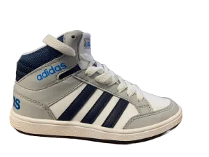 Adidas scarpa sneakers da ragazzo Hoops Mid B74657 bianco-grigio