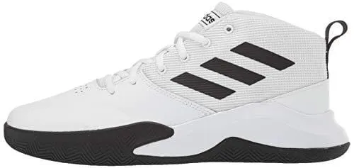 adidas Unisex OwnTheGame Wide Basketball Shoe, Black/White, 4.5 W US Big Kid