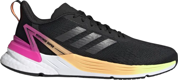 Adidas Wmns Response Super 'Black Hi-Res Yellow' Sneakers, black