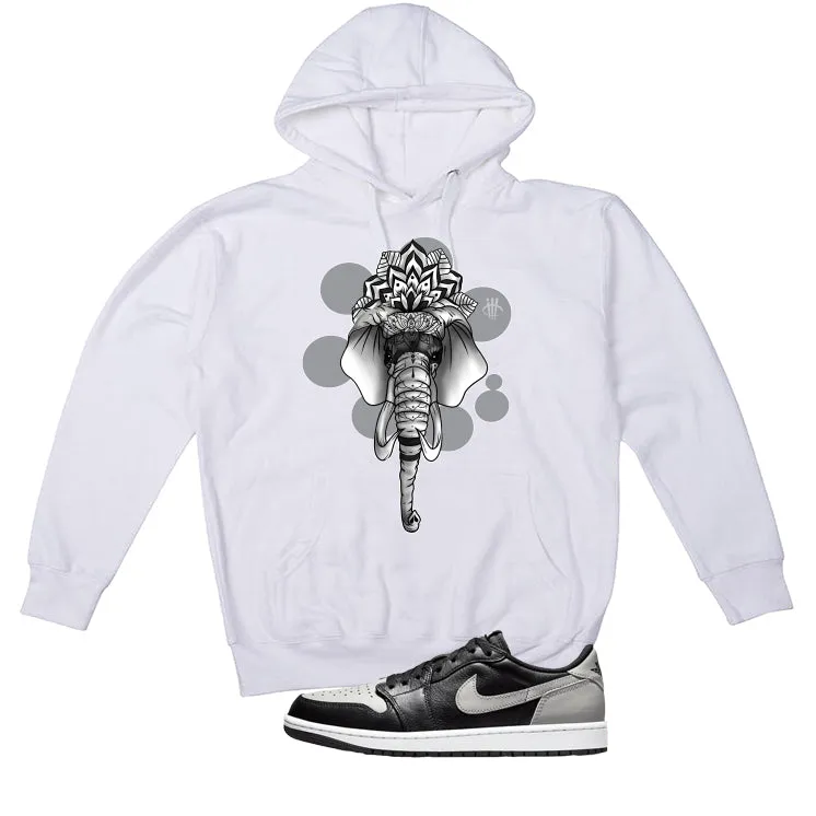 Air Jordan 1 Low OG Shadow White T-Shirt (Elephant)