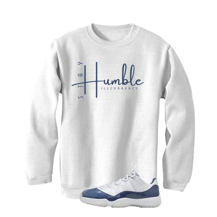 Air Jordan 11 Low Diffused Blue White T-Shirt (Stay Humble)| illcurrency