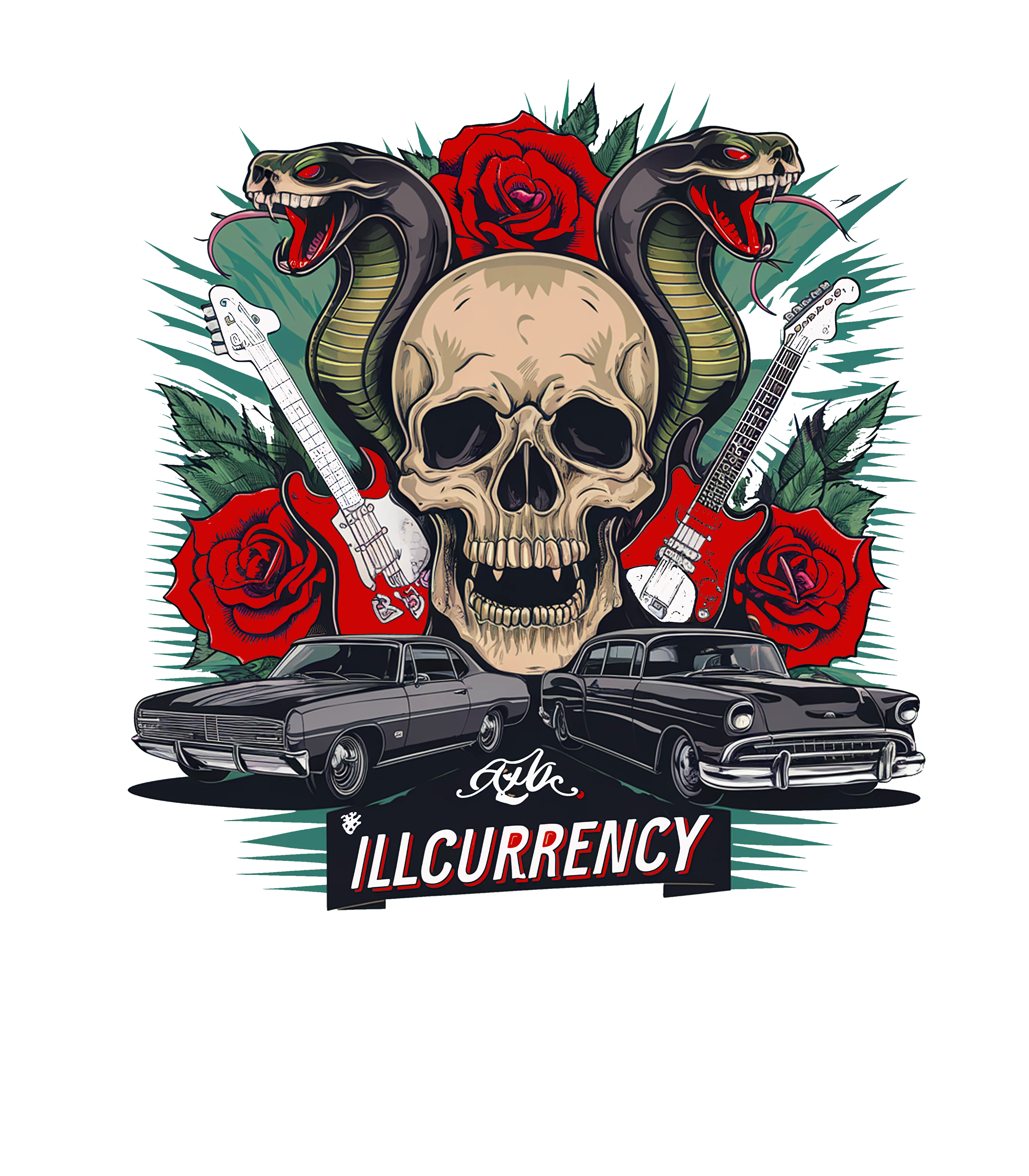 Air Jordan 12 “Red Taxi” | illcurrency White T-Shirt (Guitars and Roses Vintage)