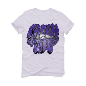 AIR JORDAN 4 (METALLIC PACK) Purple 2020 White T-Shirt (fresh lips)