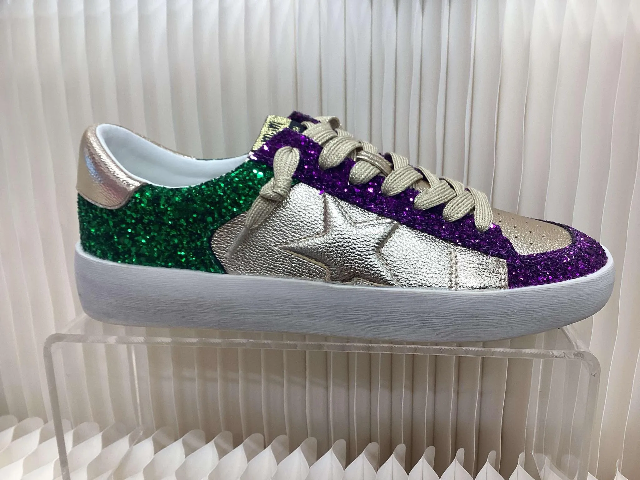 Alex- Mardi Gras Glitter Sneaker