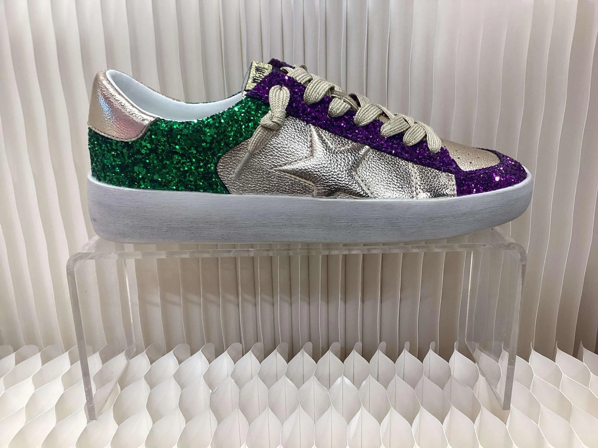 Alex- Mardi Gras Glitter Sneaker