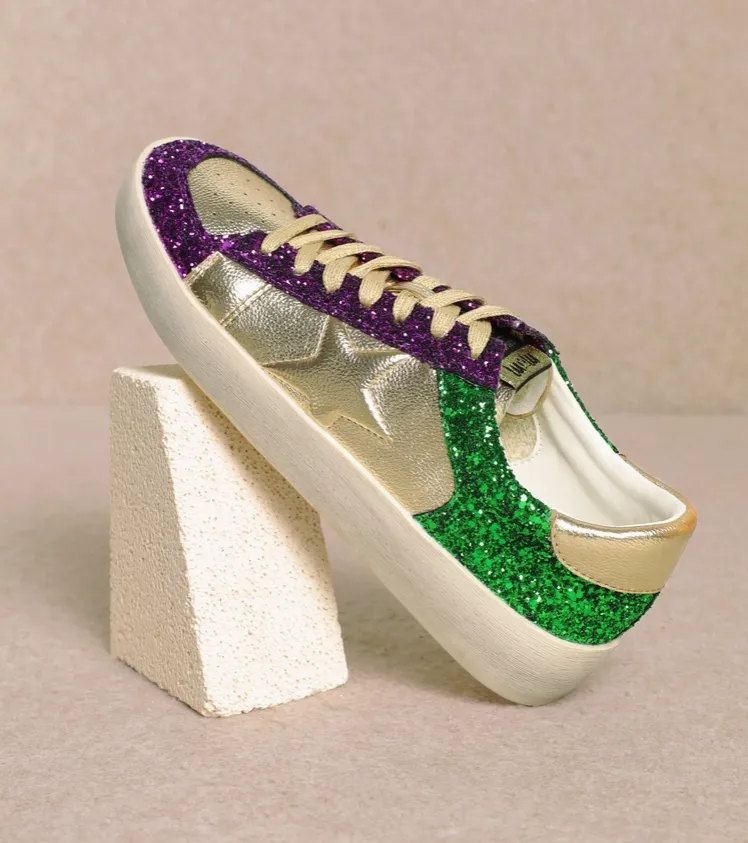 Alex- Mardi Gras Glitter Sneaker