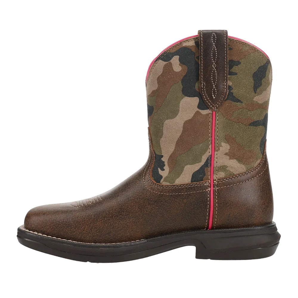 Anthem Shortie Myra Camo Square Toe Cowboy Boots