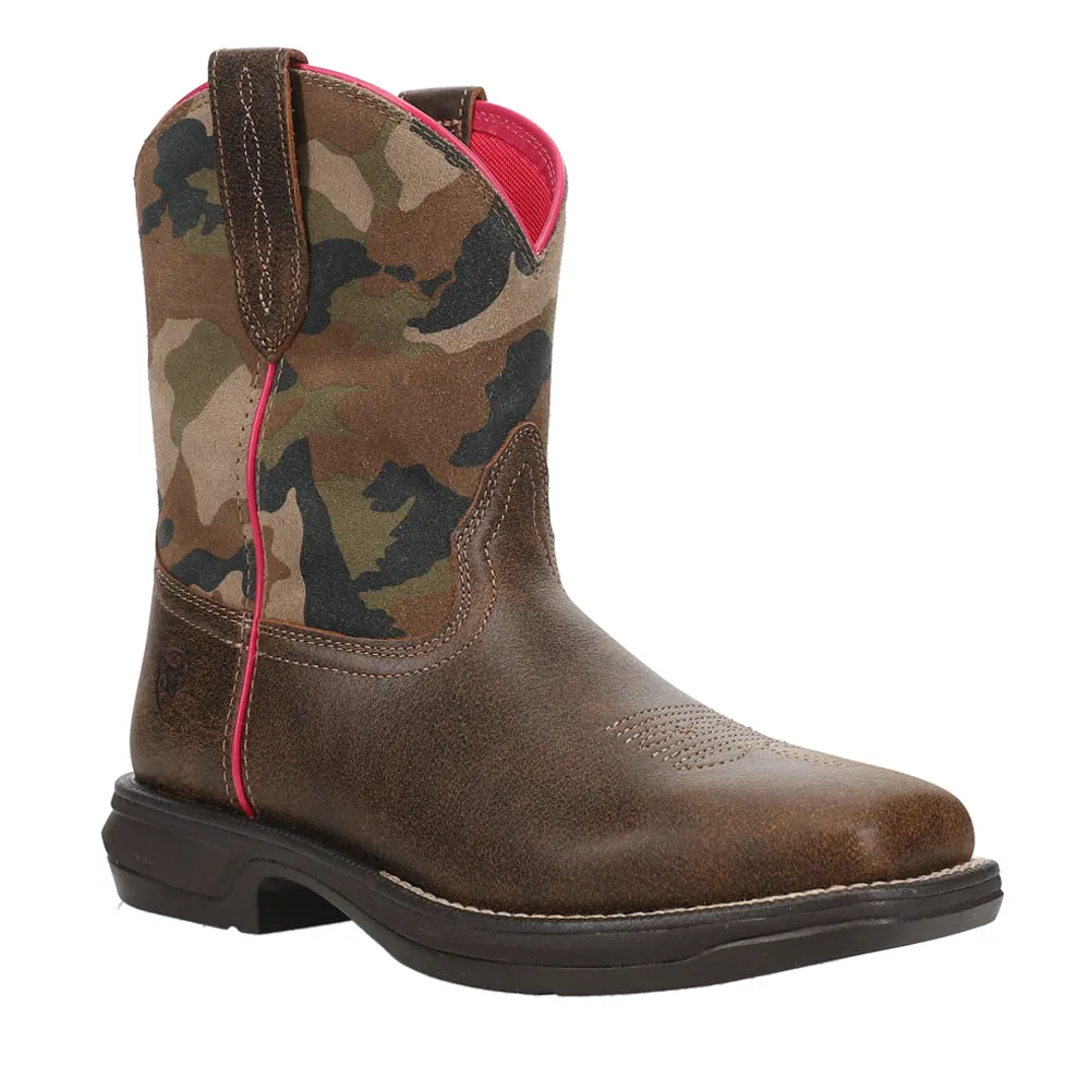 Anthem Shortie Myra Camo Square Toe Cowboy Boots