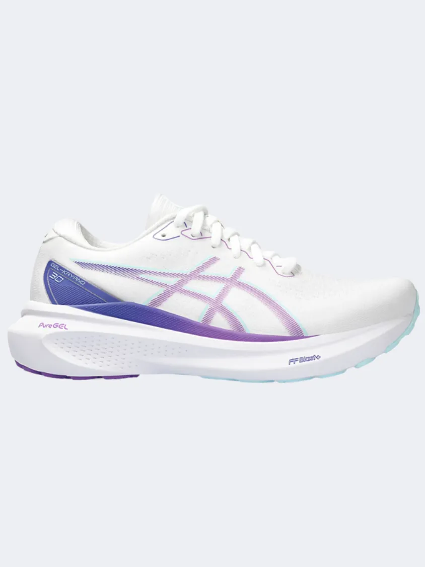 Asics Gel Kayano 30 Women Running Shoes White/Cyber Grape