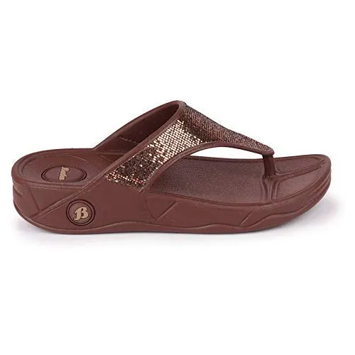 BATA womens Kafi Brown 3 UK Slipper 5724714