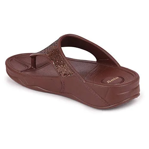 BATA womens Kafi Brown 3 UK Slipper 5724714