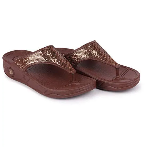 BATA womens Kafi Brown 3 UK Slipper 5724714