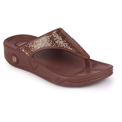 BATA womens Kafi Brown 3 UK Slipper 5724714