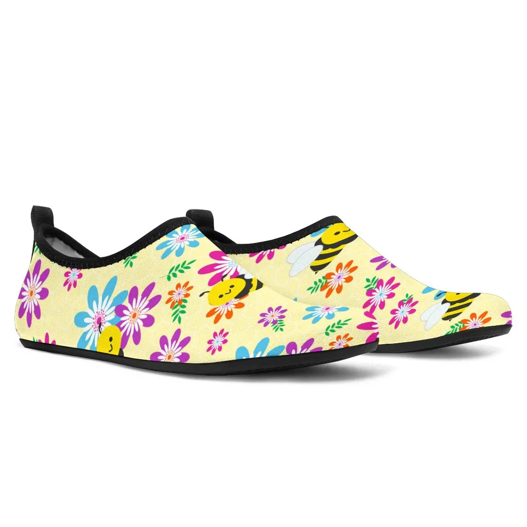 Bees & Flowers Aqua Shoes