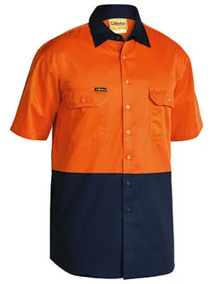 Bisley Hi Vis Cool Lightweight Drill Shirt - Short Sleeve (BS1895)