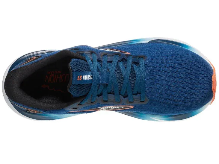 Brooks | Glycerin 21 | Men's | Blue Opal/Black/Nasturtium