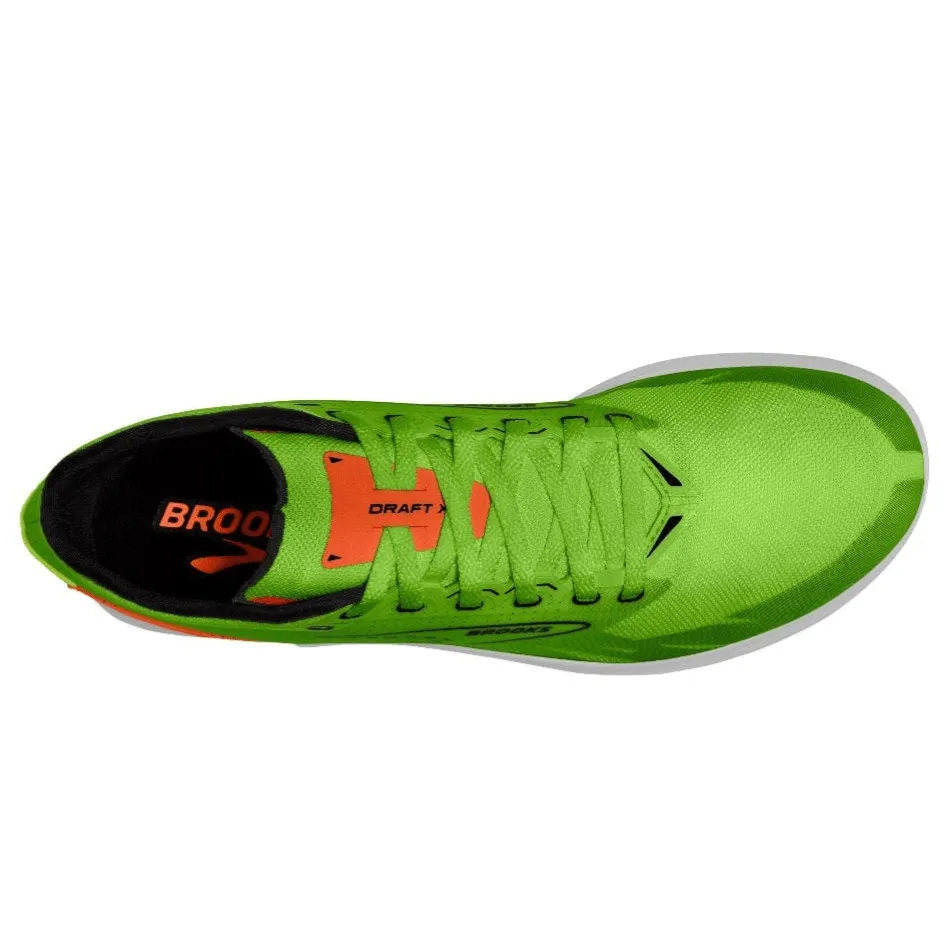 Brooks Unisex Draft XC Running Shoes Green Gecko/Red Orange/White AW24