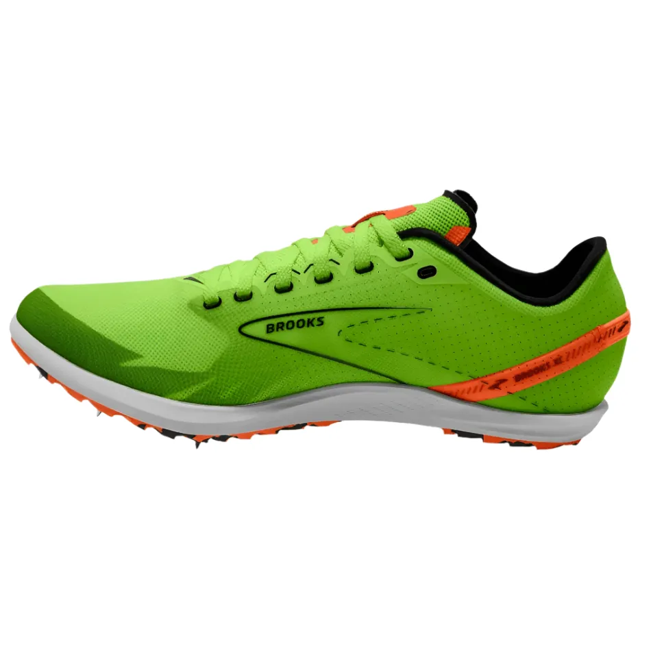 Brooks Unisex Draft XC Running Shoes Green Gecko/Red Orange/White AW24