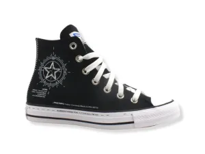 Converse Chuck Taylor All Star scarpe alte in tela A01588C black-high risk red