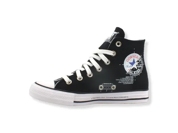 Converse Chuck Taylor All Star scarpe alte in tela A01588C black-high risk red