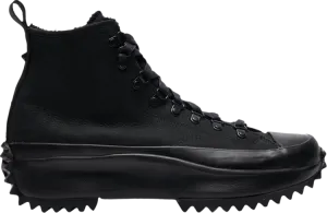 Converse Run Star Hike High Triple Black Sherpa Sneakers, black