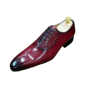 CrocLuxe Exquisite Croc-Textured Business Dress Shoes