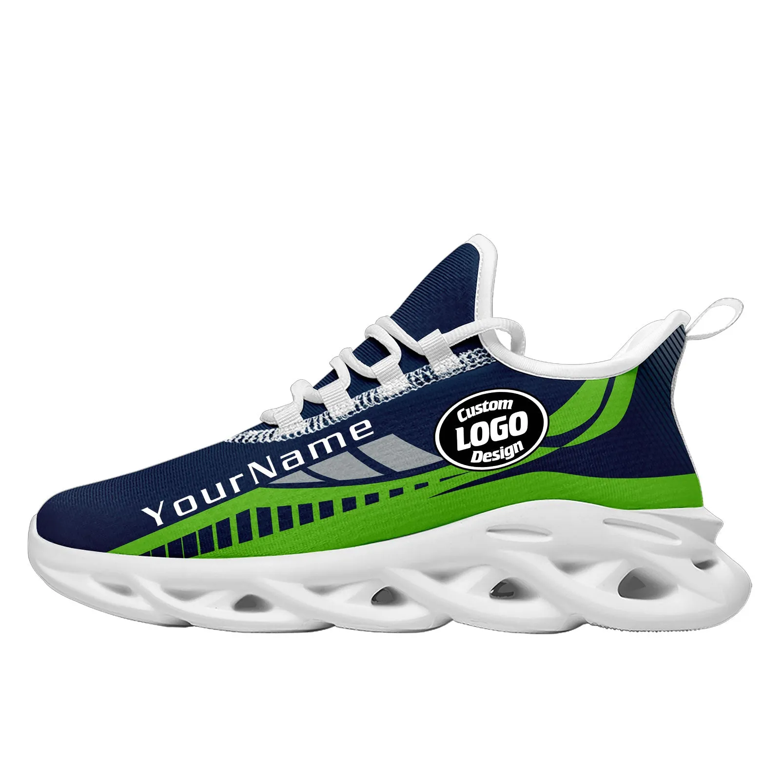 Custom Blue Green Seattle Maxsoul Shoes Personalized Sneaker FN003-D020325-27