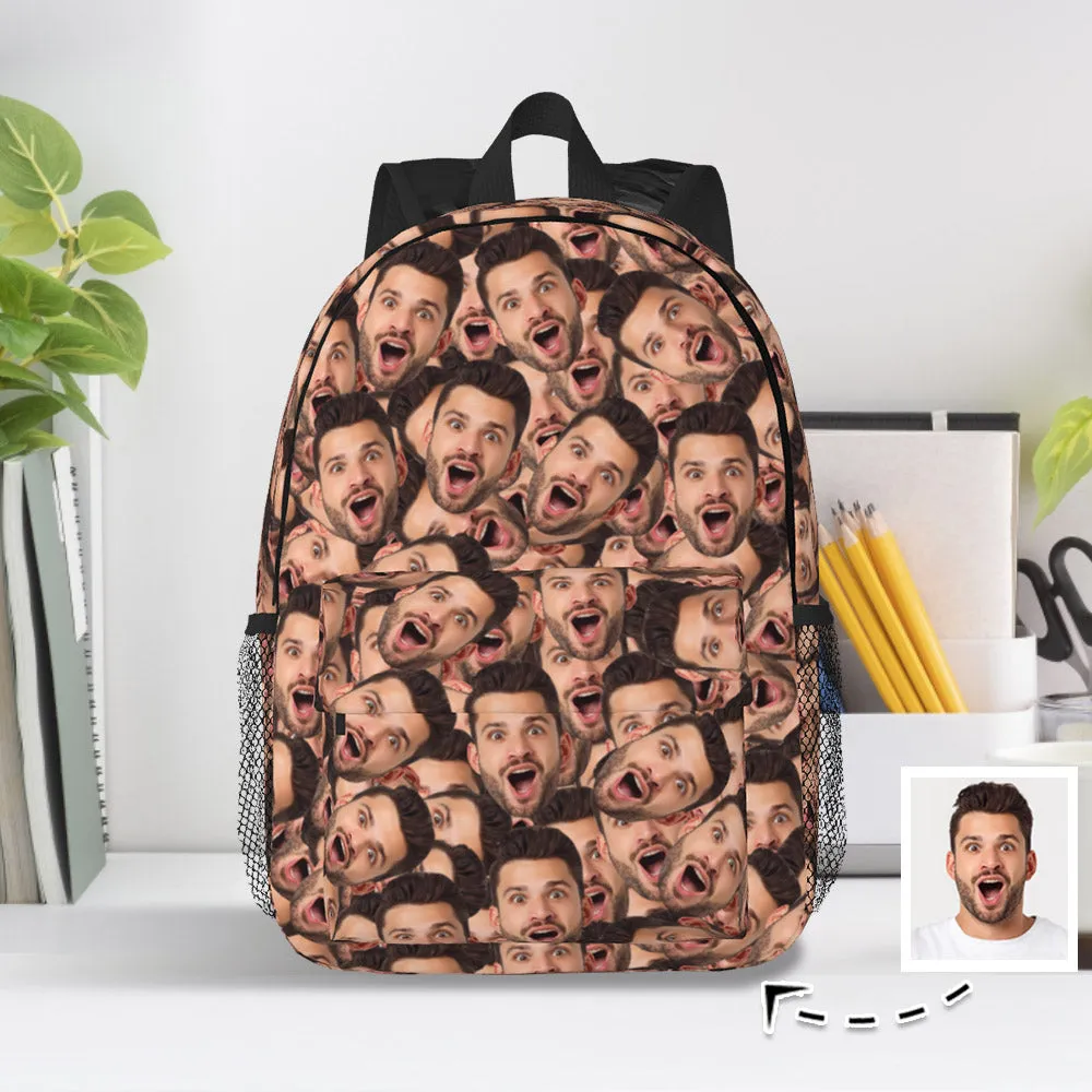 Custom Face Backpack Personalised Funny School Bag for Kids