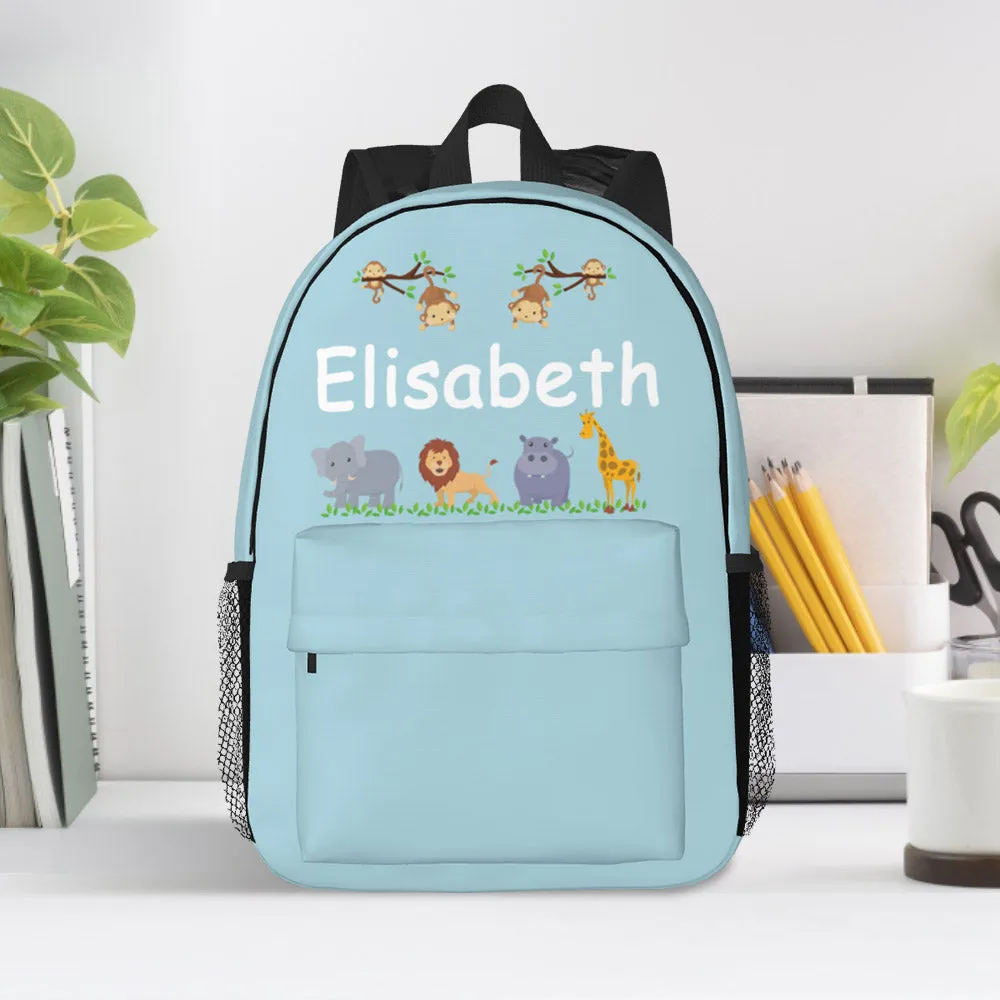 Custom Name Backpack Personalised Cute Animals School Bag for Kids