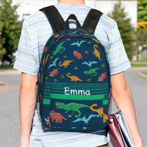 Custom Name Backpack Personalised  Dinosaur School Bag