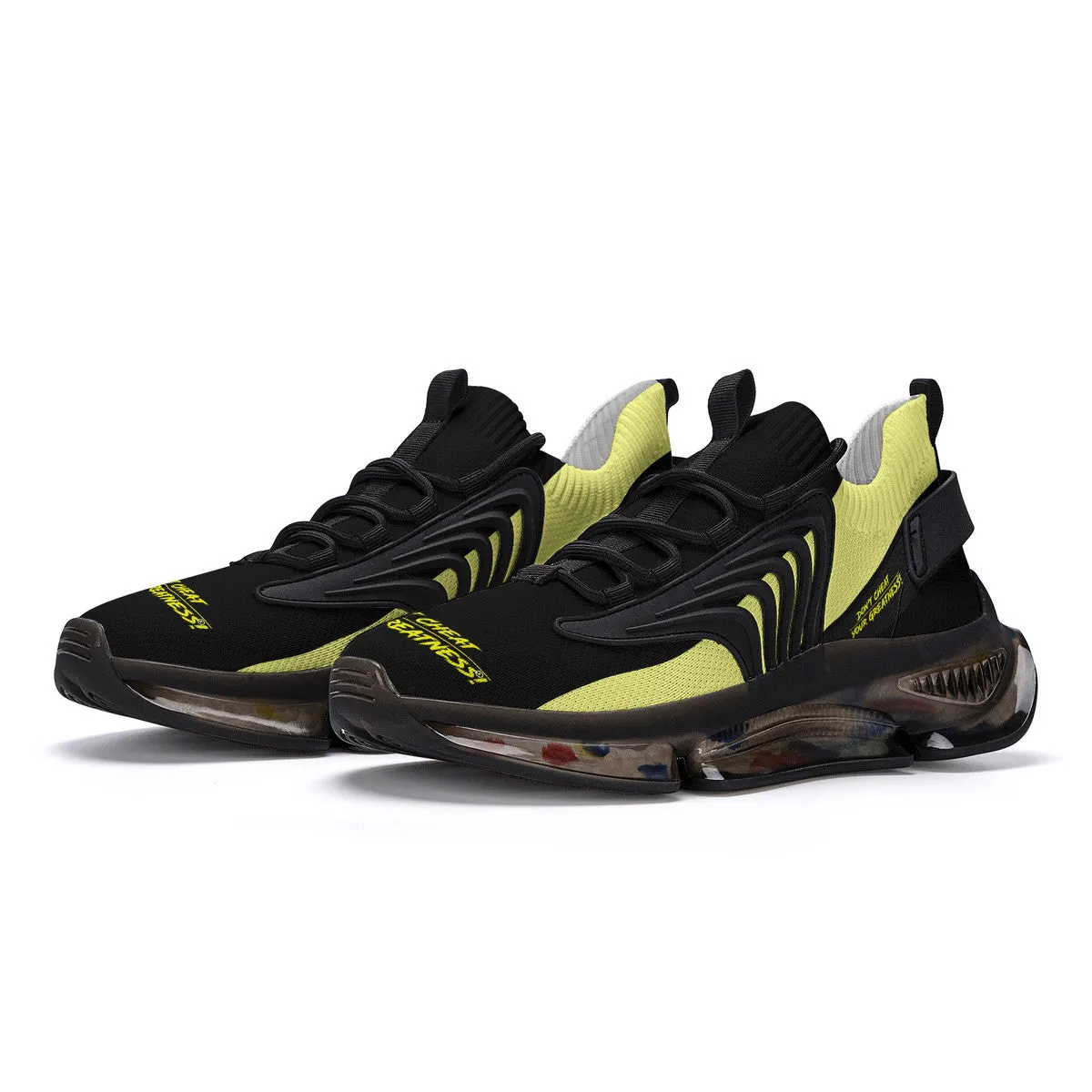 DCYG X2 Black & Yellow  Air Max React Sneakers - Black