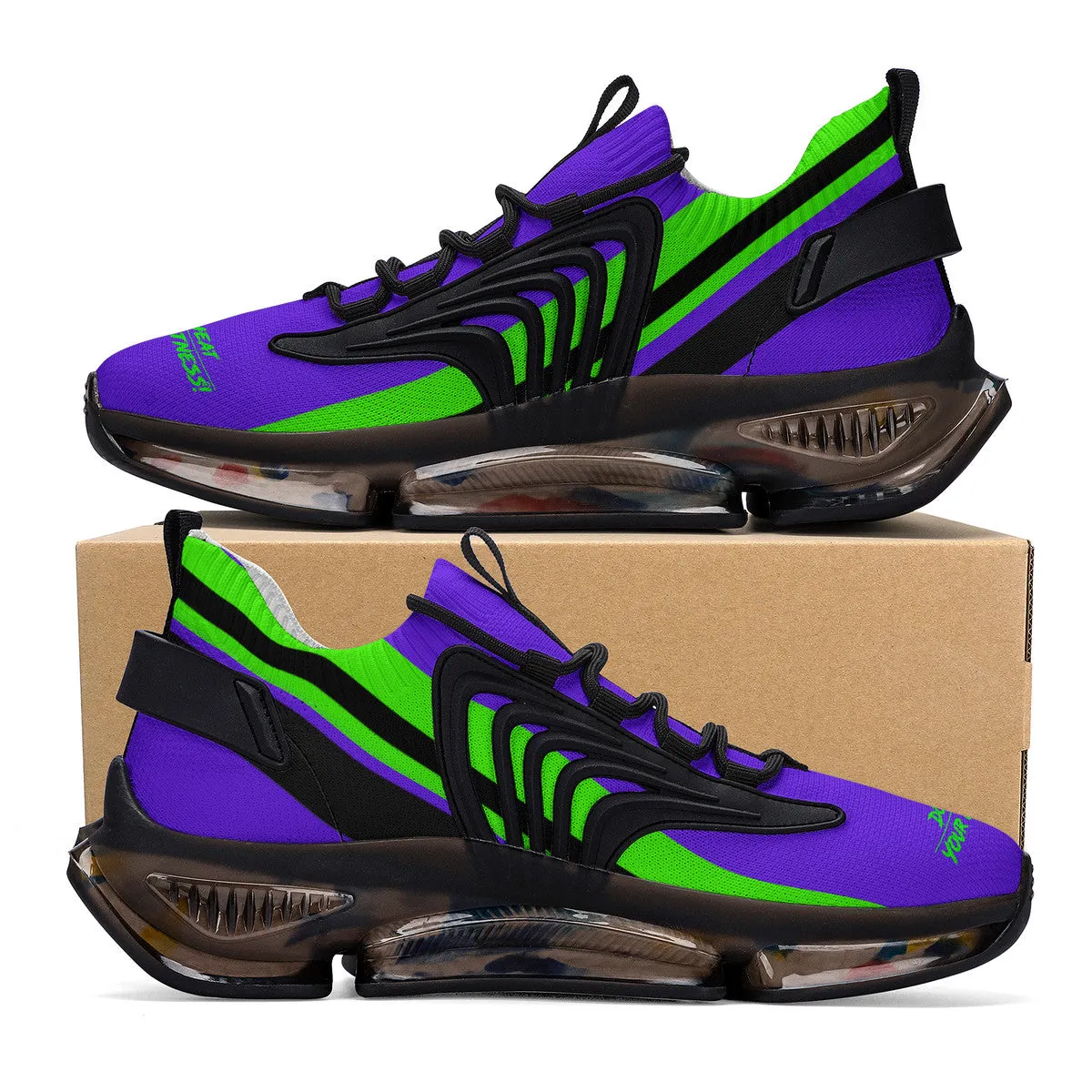 DCYG X2 Purple & Green Air Max React Sneakers - Black