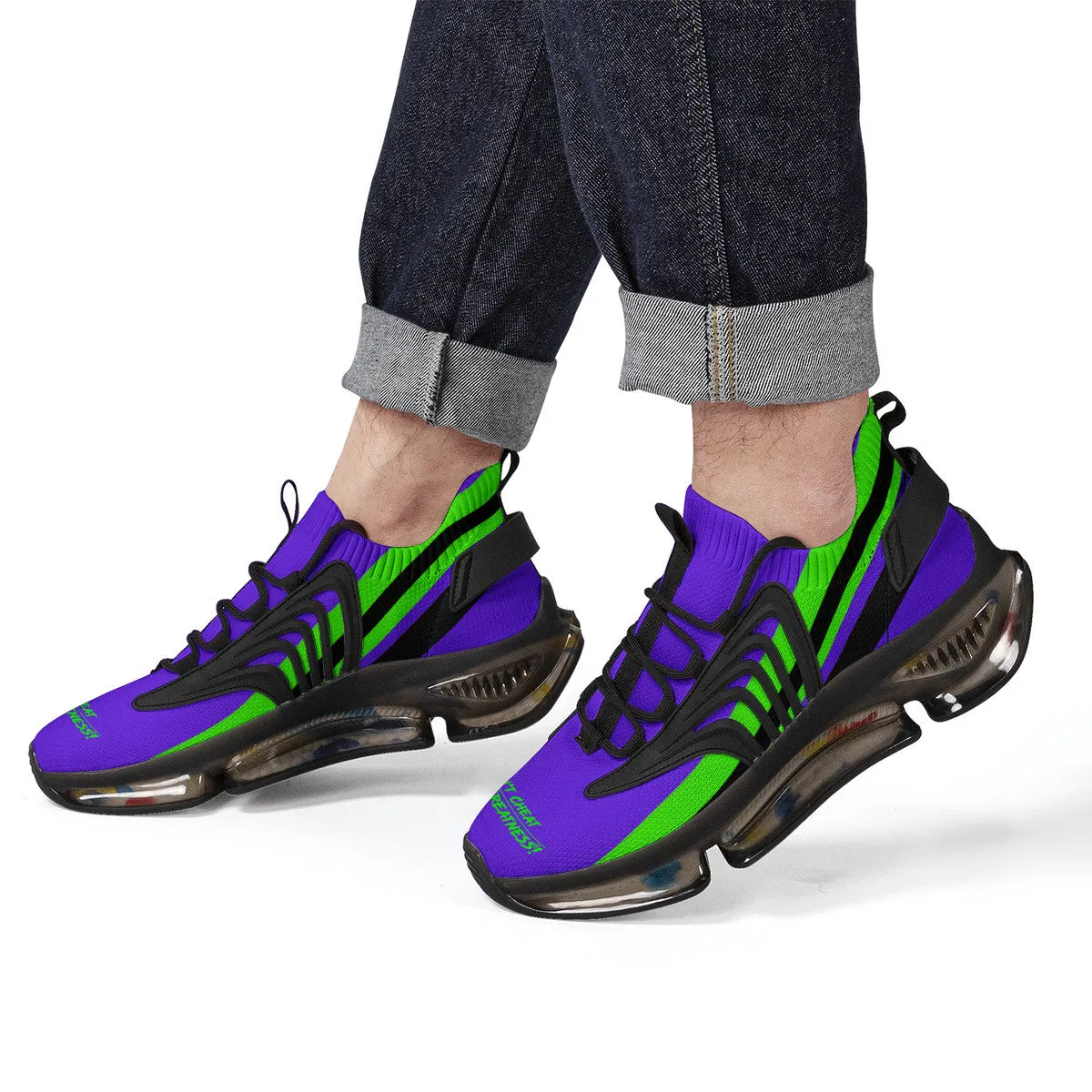 DCYG X2 Purple & Green Air Max React Sneakers - Black