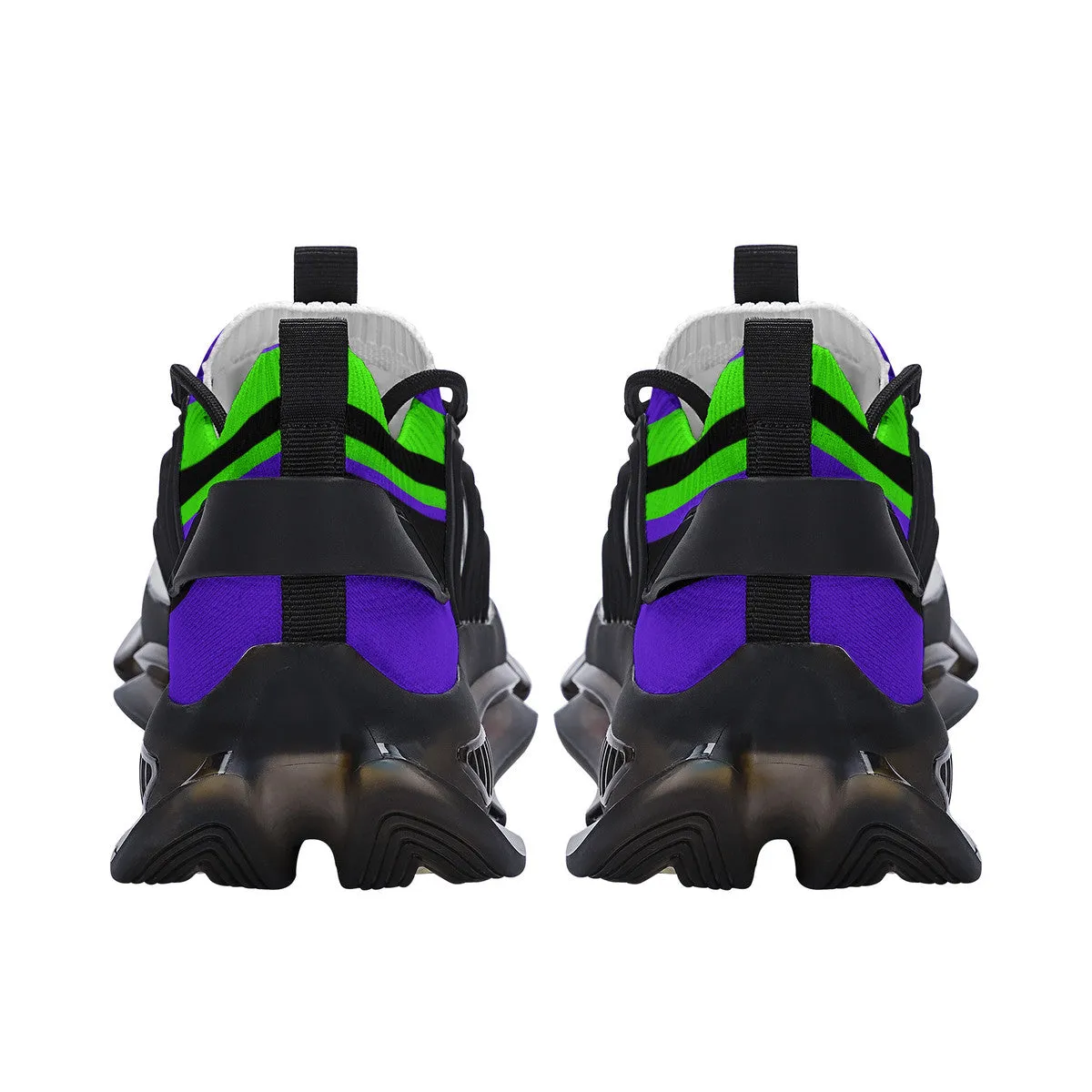 DCYG X2 Purple & Green Air Max React Sneakers - Black