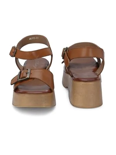 Delize Light Leather Tan women lightweight, leather, clog sandals 65770-38