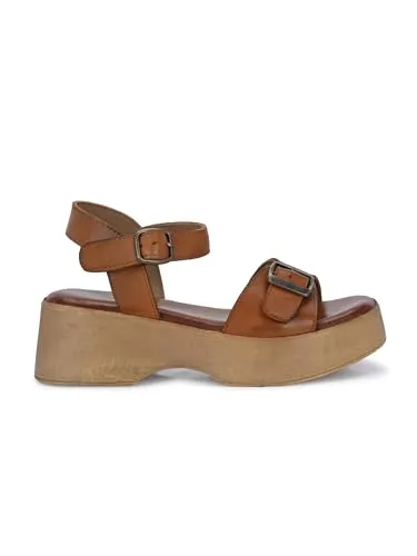 Delize Light Leather Tan women lightweight, leather, clog sandals 65770-38