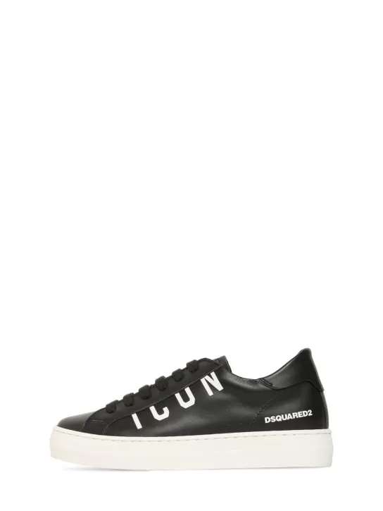 Dsquared2   Leather lace-up sneakers 