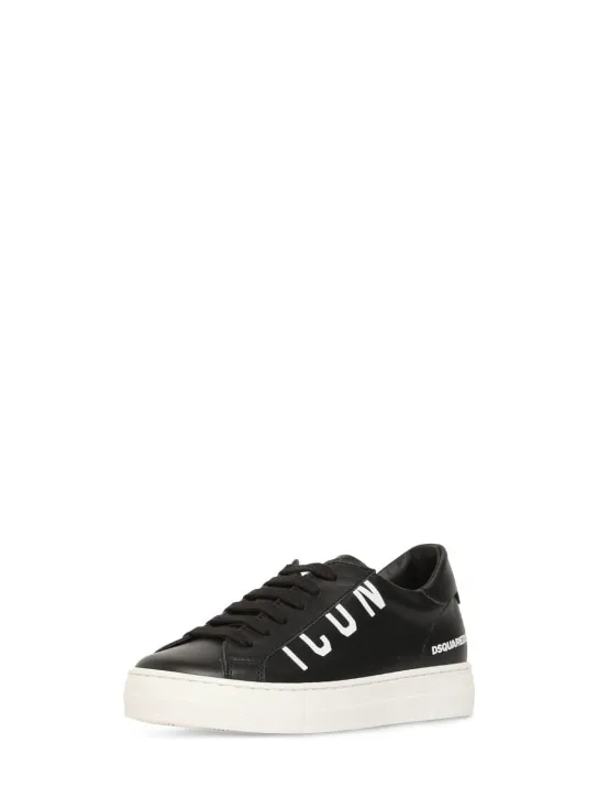 Dsquared2   Leather lace-up sneakers 